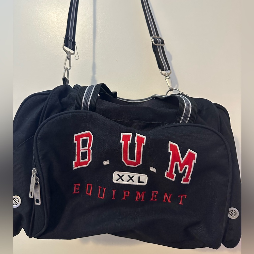 B.U.M. XXL Equipment Duffel Bag Black and Red